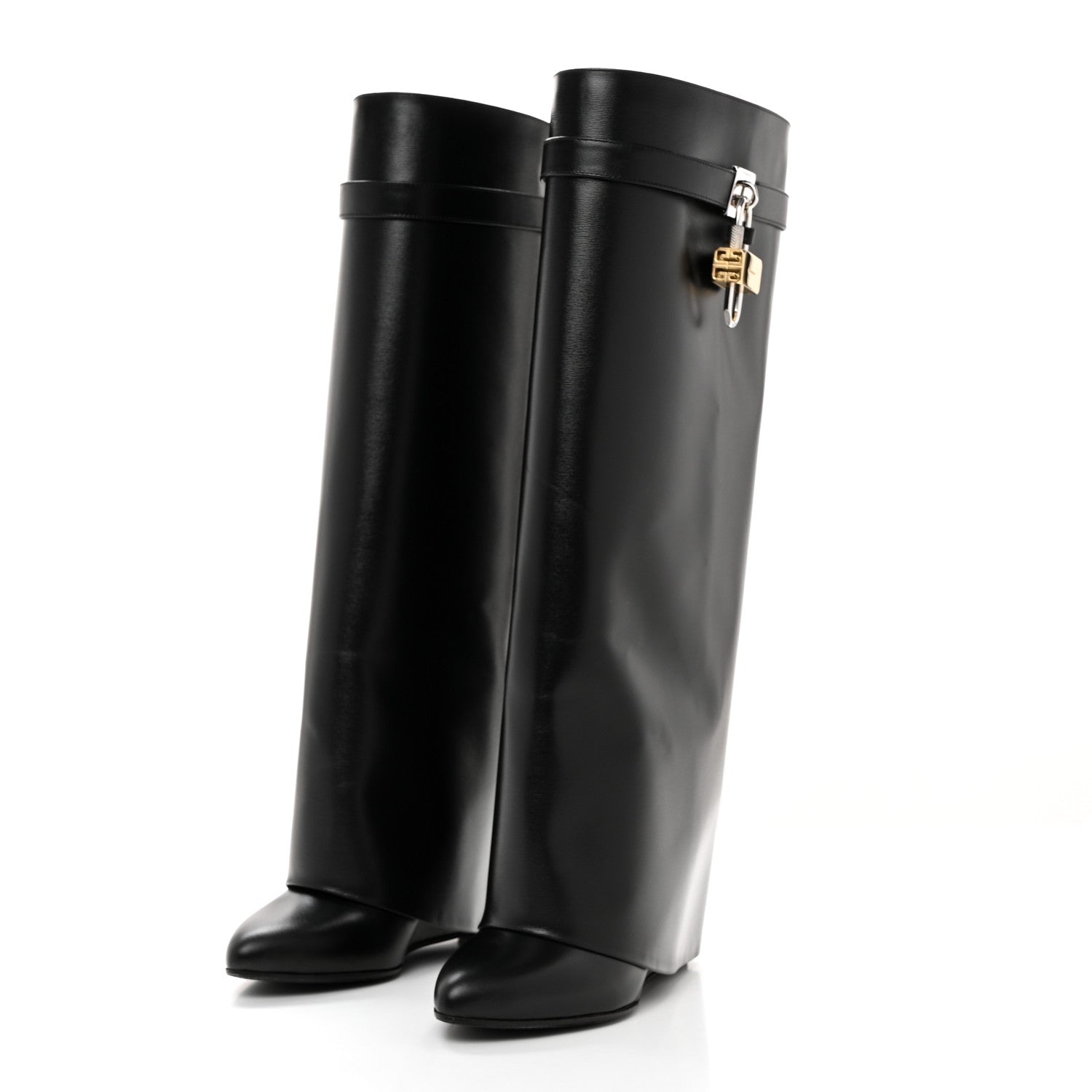 Givenchy Calfskin Shark Lock Pant Boots 38 Black 3 of 8