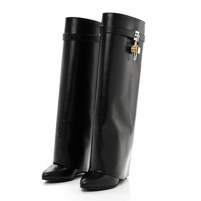 Givenchy Calfskin Shark Lock Pant Boots 38 Black 3 of 8