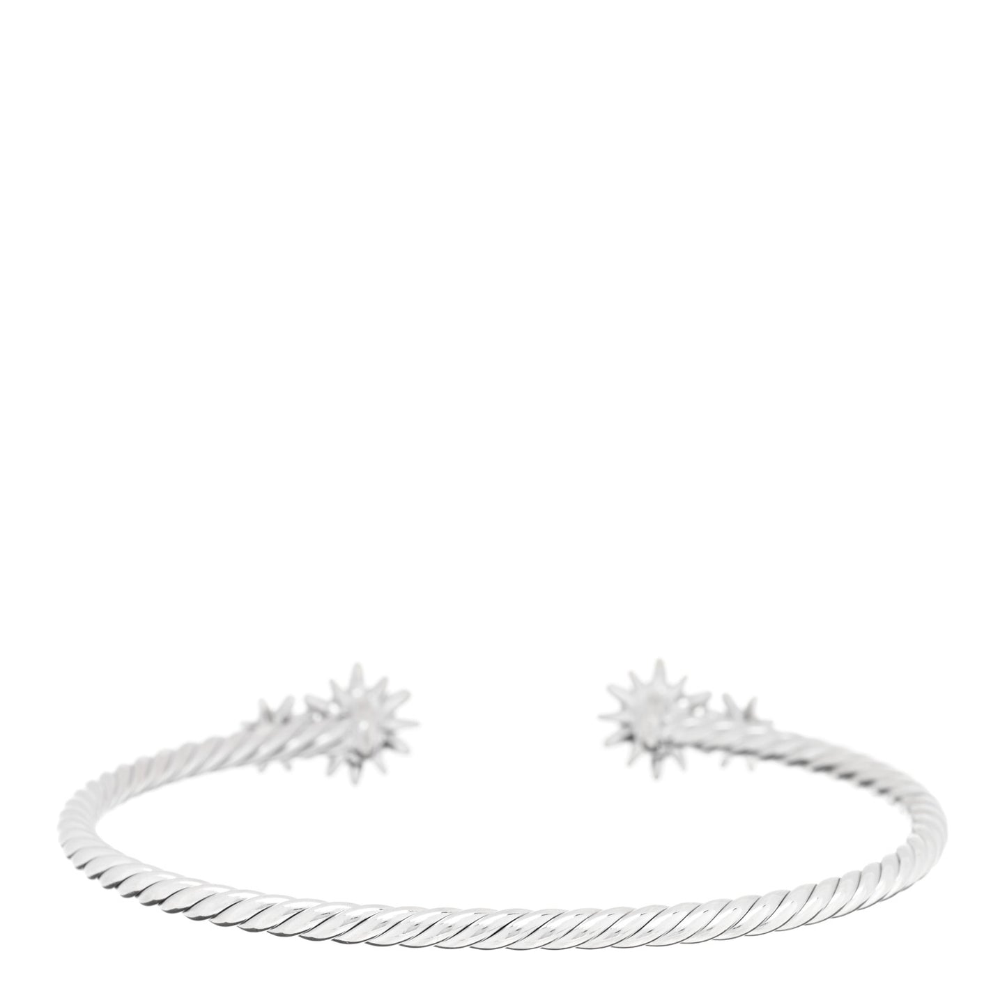 Sterling Silver Diamond Petite Starburst Cable Bracelet