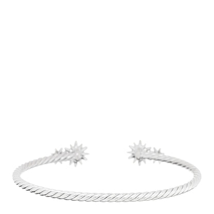 David Yurman Sterling Silver Diamond Petite Starburst Cable Bracelet 2 of 3