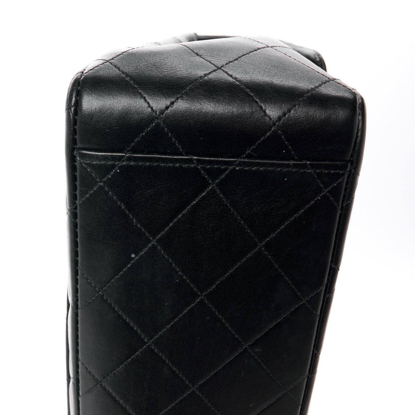 Lambskin Quilted XL Jumbo Single Flap Black