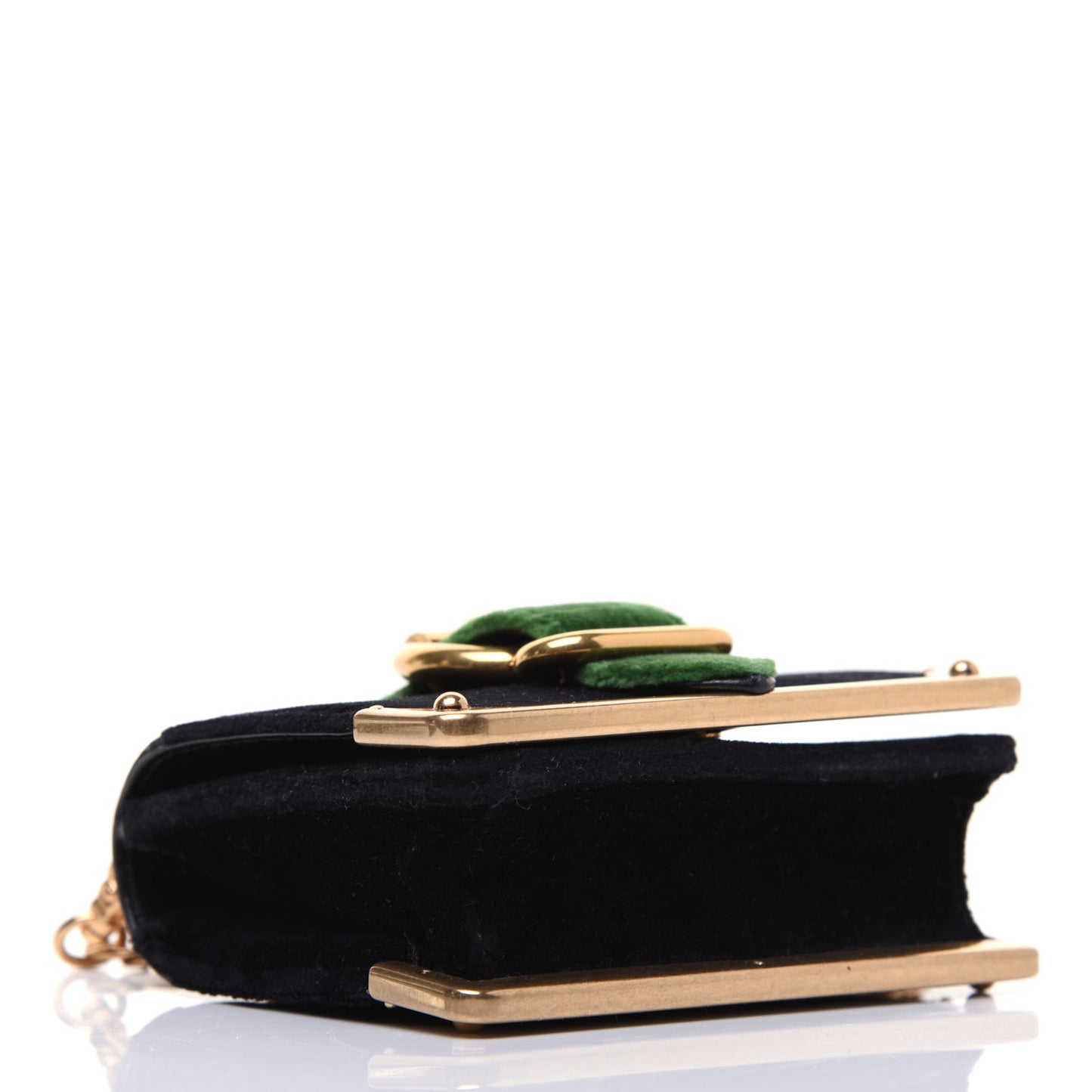 Velvet City Calfskin Micro Cahier Bag Black Alloro