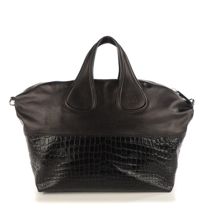 Givenchy Calfskin Crocodile Embossed Medium Nightingale Black 1 of 8