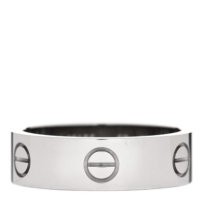 Cartier 18K White Gold 6mm LOVE Ring 59 8.75 1 of 4