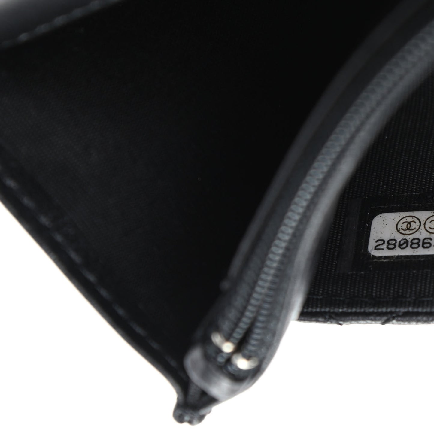 Lambskin Quilted Egyptian Amulet Wallet On Chain WOC Black