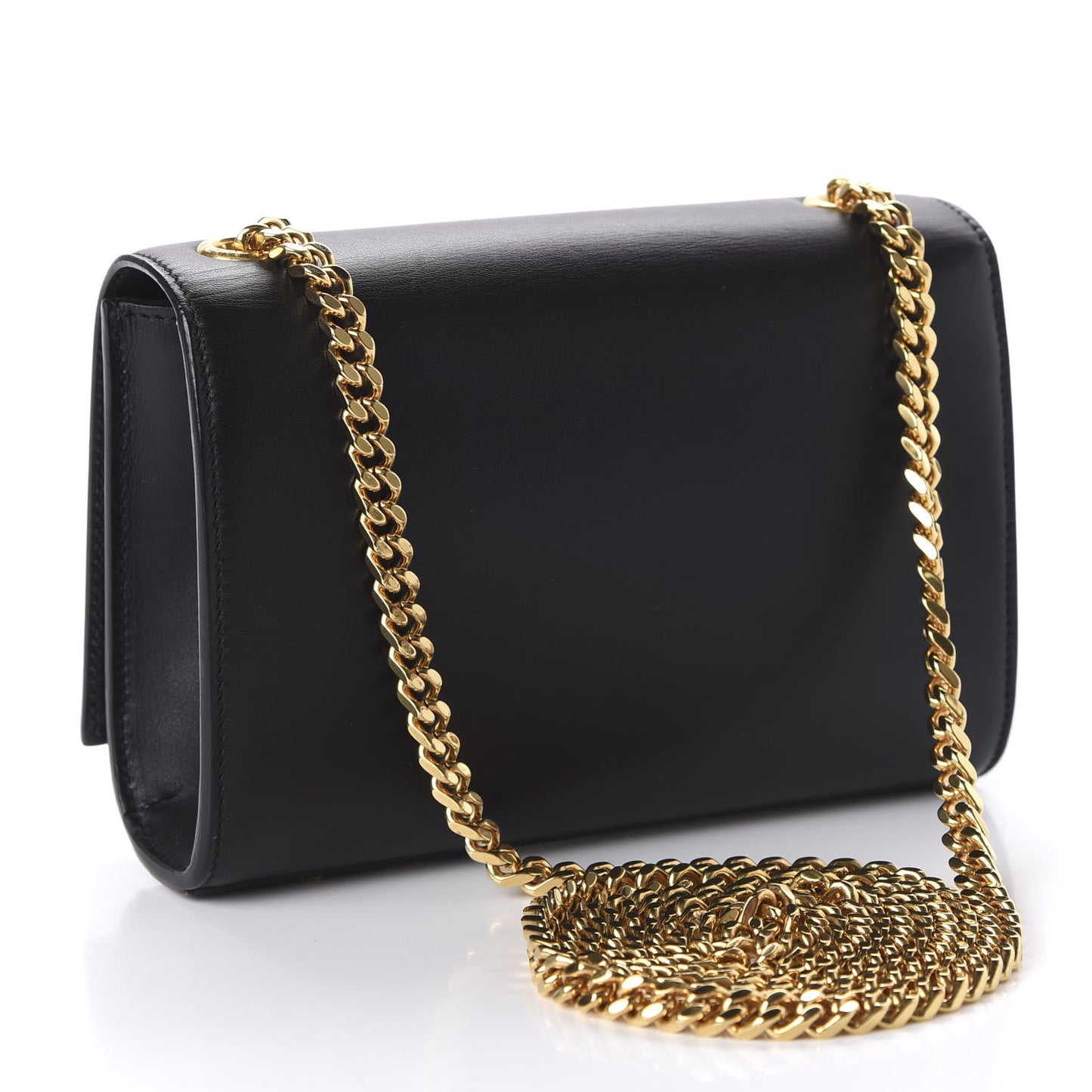 Calfskin Small Classic Monogram Kate Tassel Satchel Black