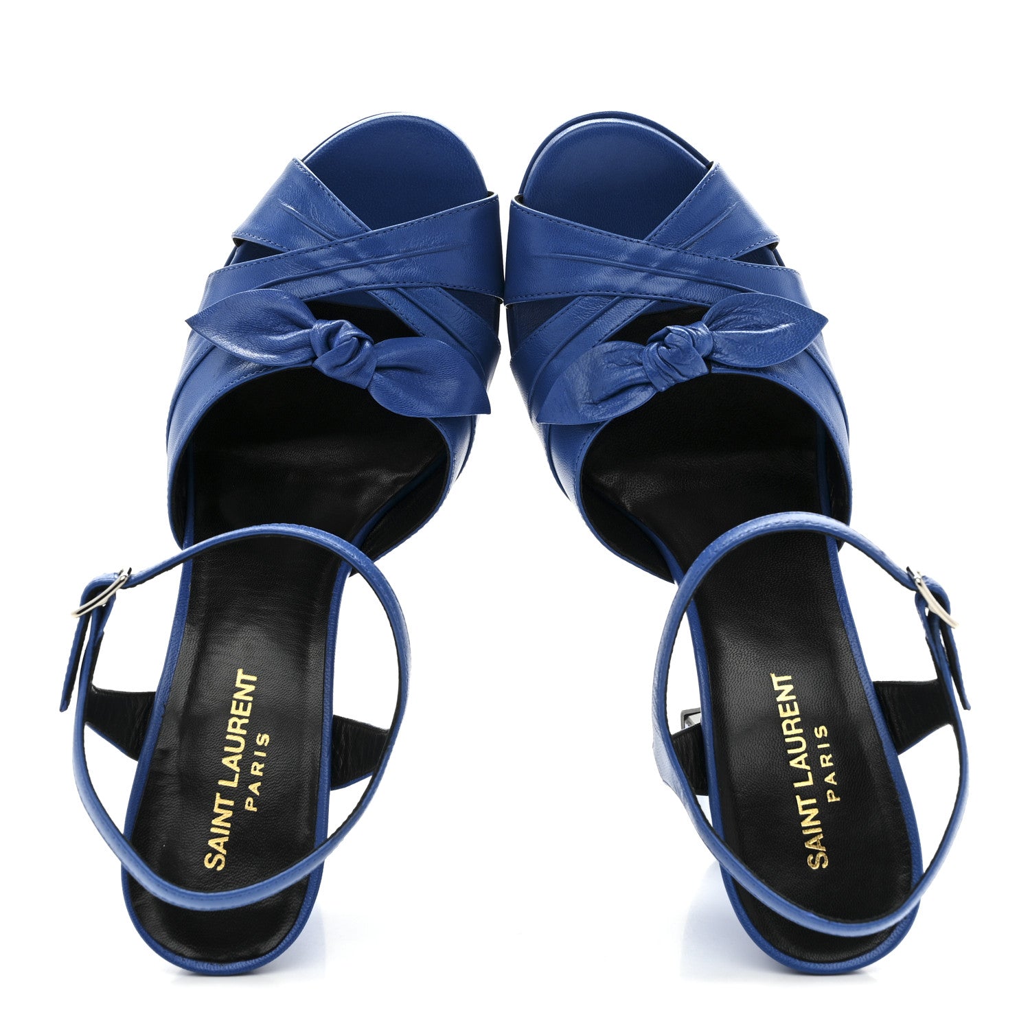 Saint Laurent Goatskin Candy 80 Platform Sandals 39.5 New Bleu 2 of 10
