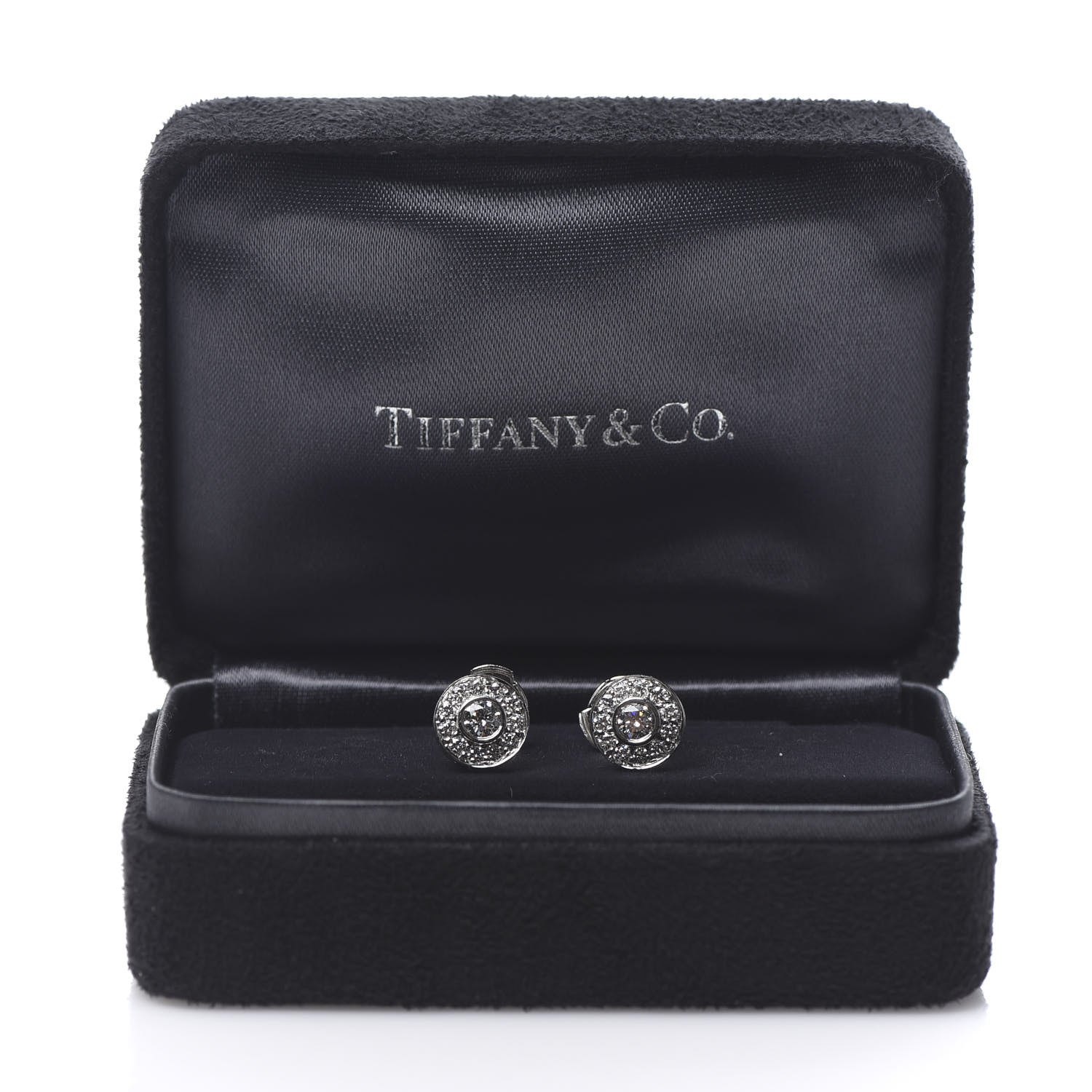 Tiffany Platinum Diamond .53ctw Large Circlet Earrings 5 of 5