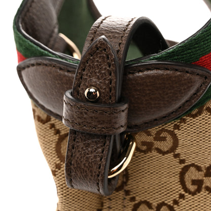 Gucci Monogram Web Small Giglio Tote Bag Beige Dark Brown 13 of 13