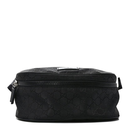 Gucci Nylon Monogram Fanny Pack Belt Bag Black 1 of 8