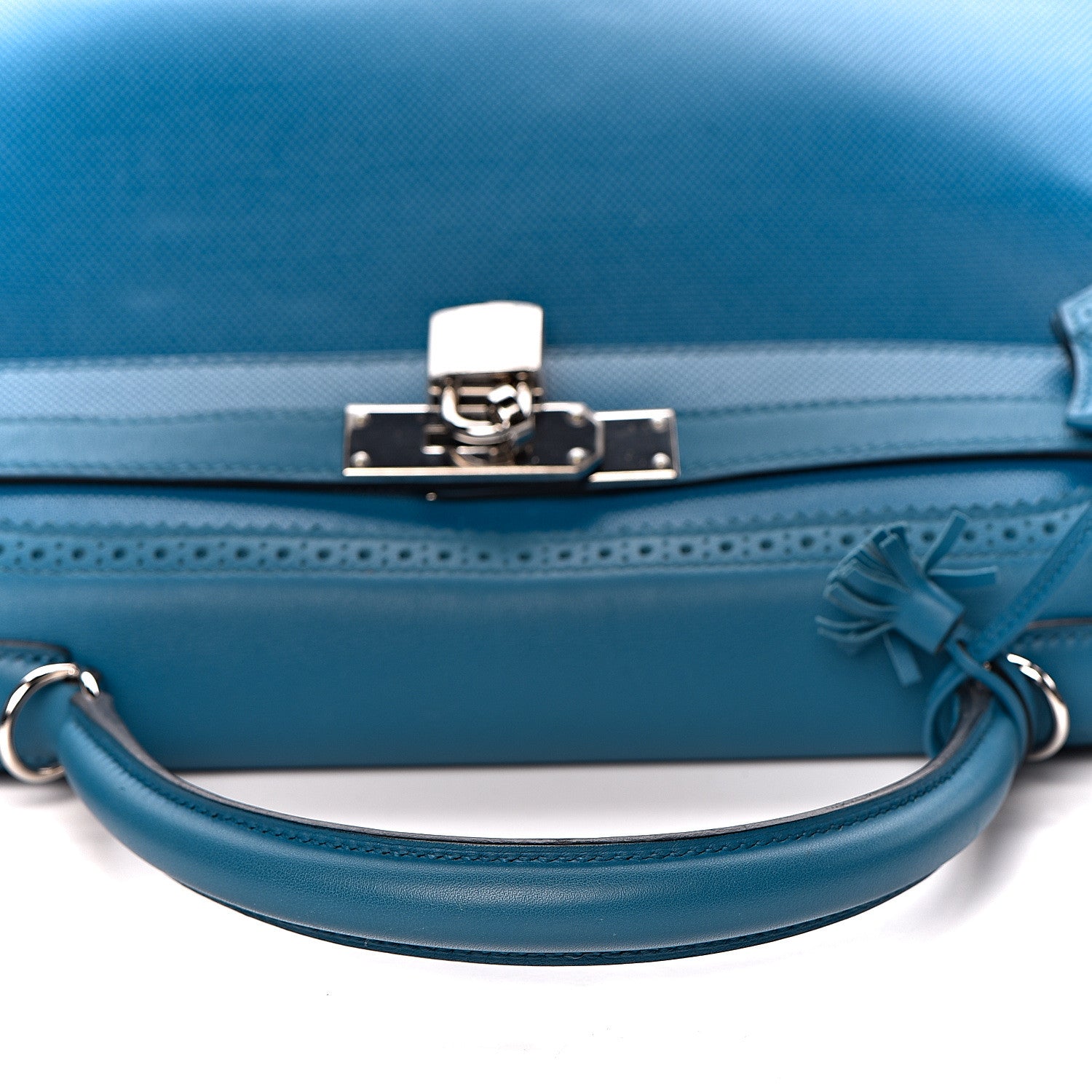 Hermes Swift Grain d'H Ghillies Kelly 35 Bleu Izmir 32 of 44