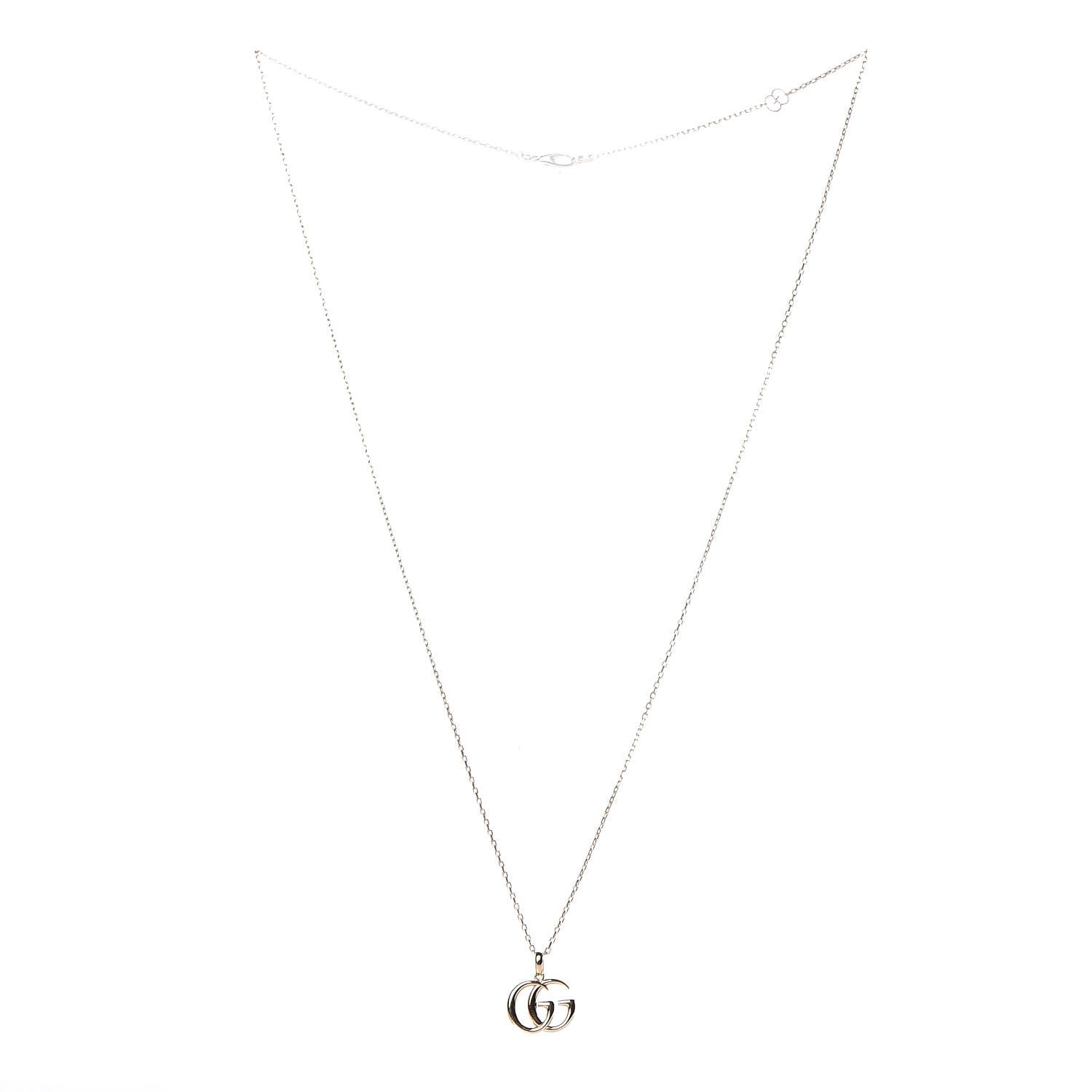 Gucci 18K Yellow Gold Running G Pendant Necklace 3 of 6