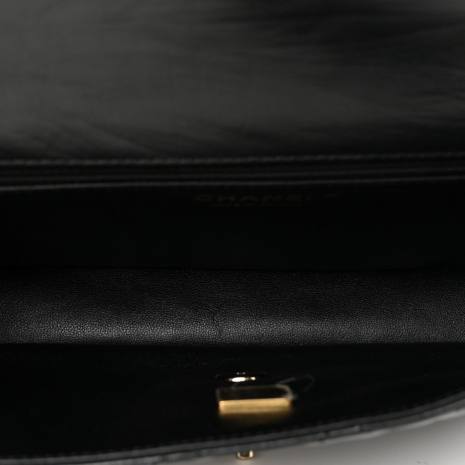 Chanel Crumpled Calfskin Quilted Clutch Black 5 of 7