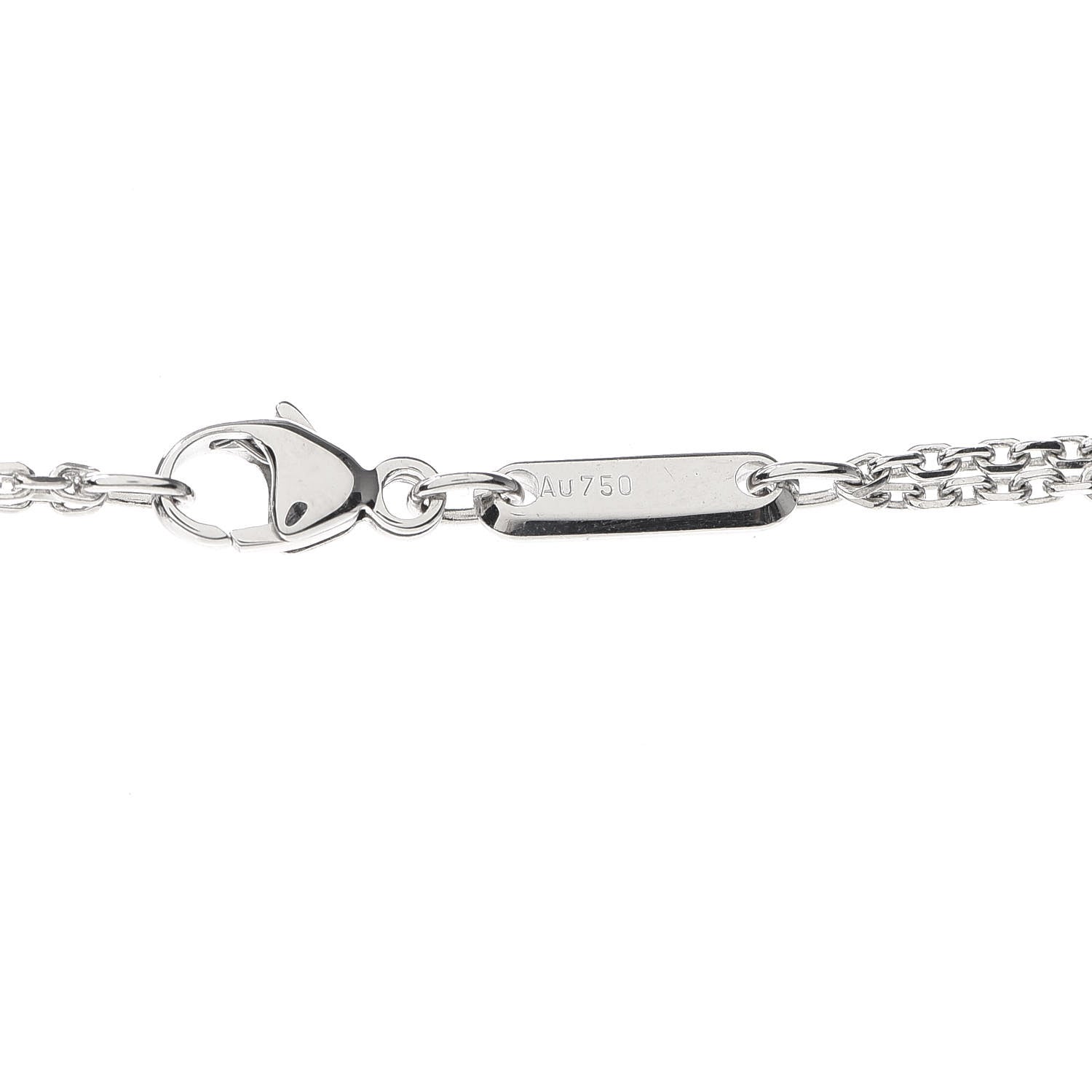 Chopard 18K White Gold Diamond Om Pendant Necklace 4 of 5