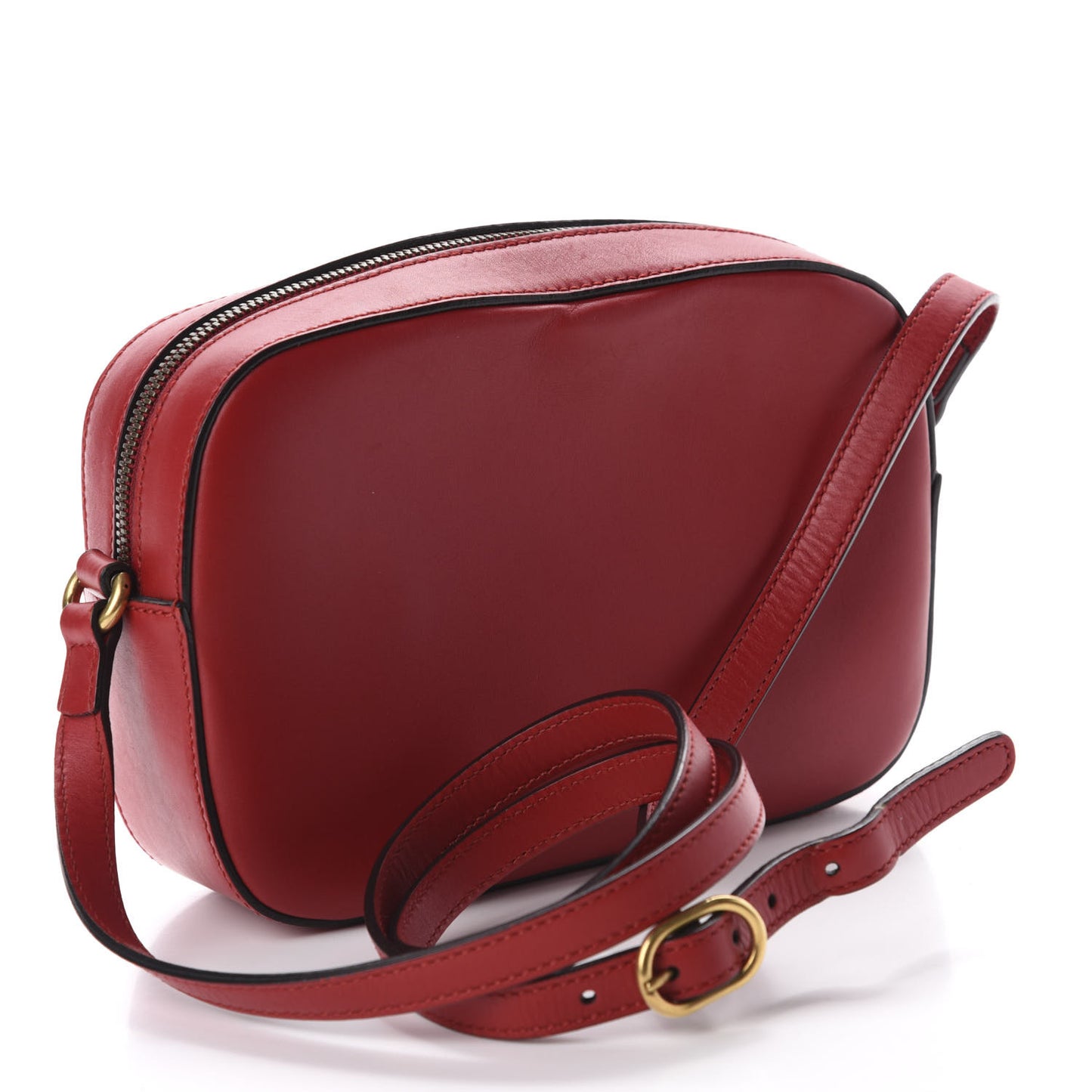 Calfskin Web Small Webby Bee Shoulder Bag Red