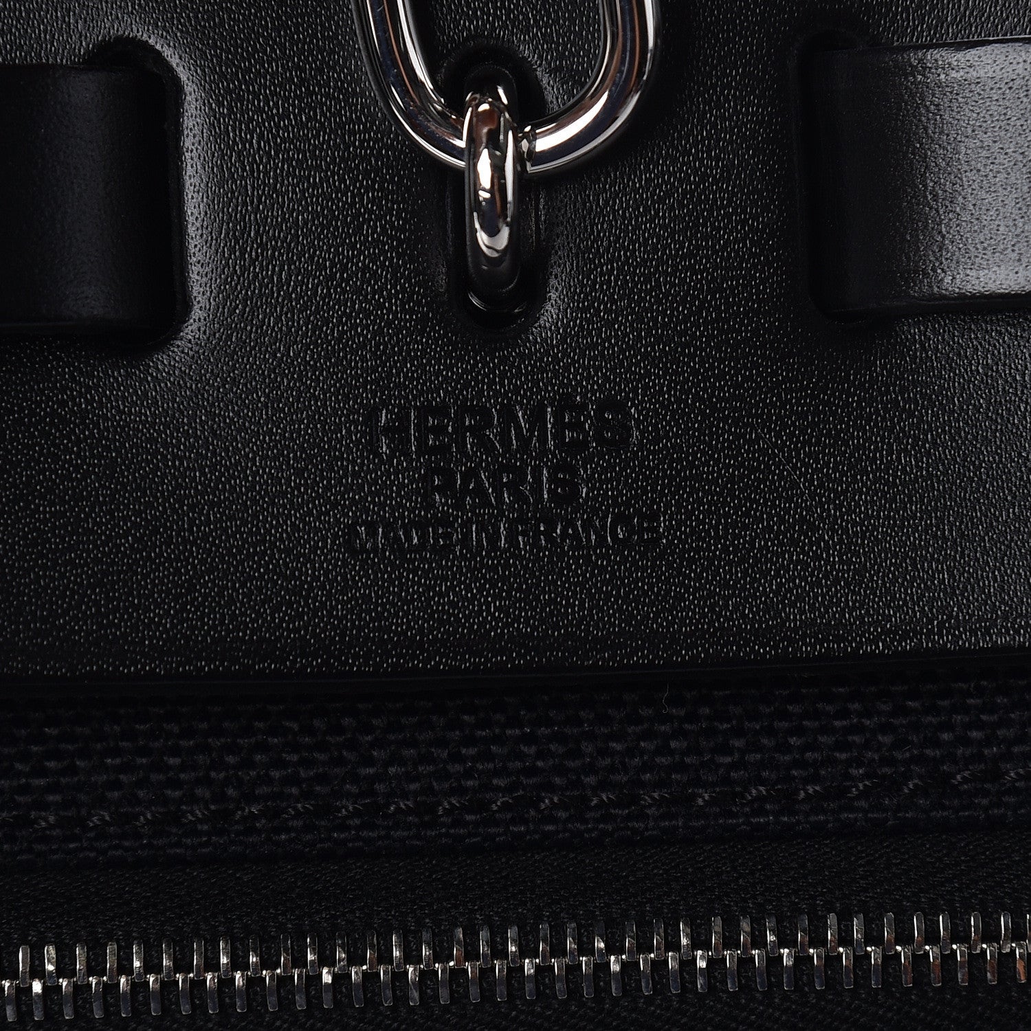 Hermes Military Toile Vache Hunter Herbag Zip PM 31 Black 9 of 10