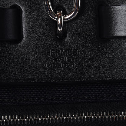 Hermes Military Toile Vache Hunter Herbag Zip PM 31 Black 9 of 10