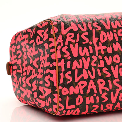Louis Vuitton Monogram Graffiti Speedy 30 Fuchsia 9 of 10