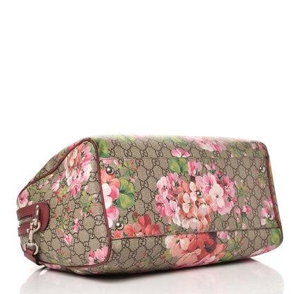 Gucci GG Supreme Monogram Blooms Medium Boston Beige Multicolor Dry Rose 5 of 17
