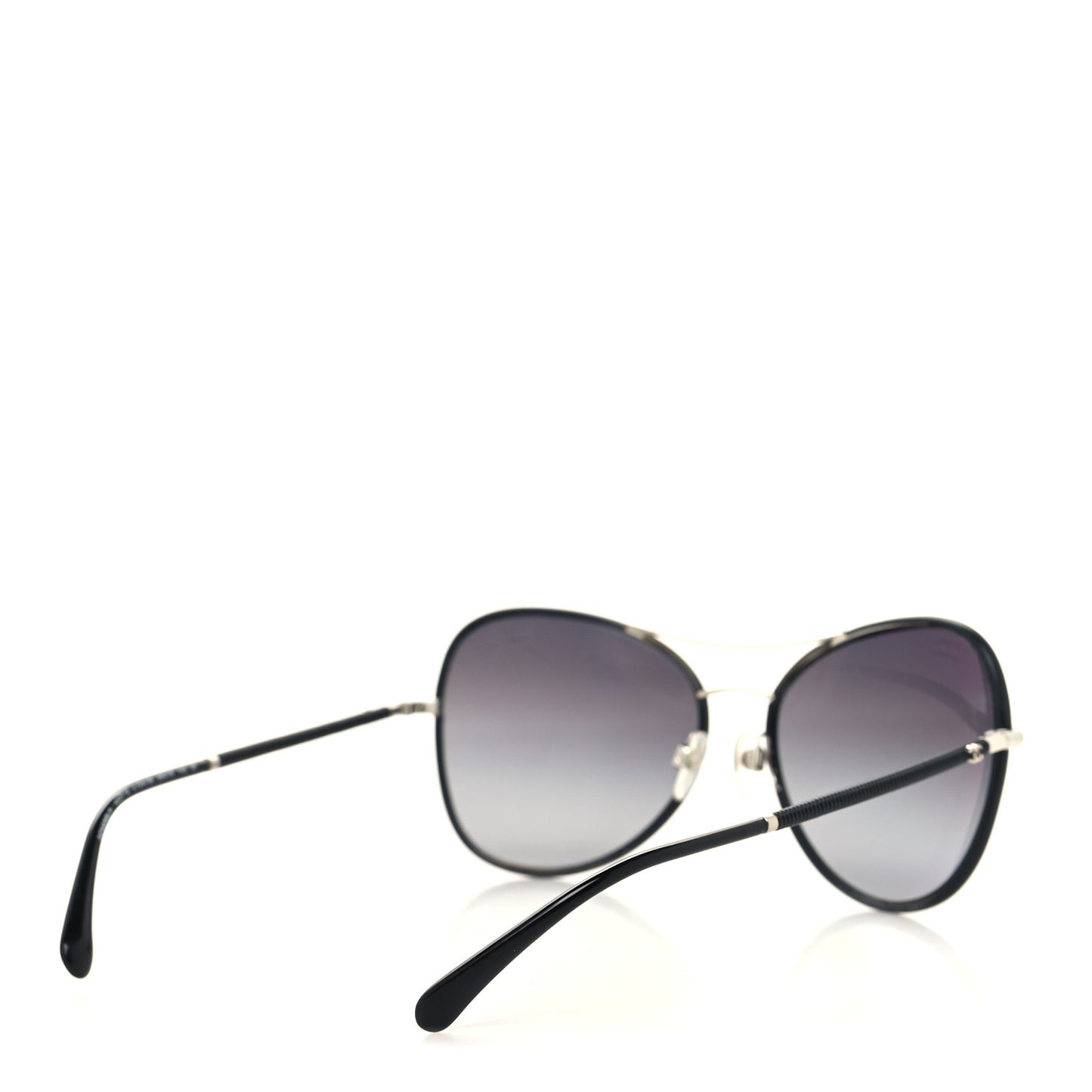 Metal Lambskin Polarized Pilot Fall Sunglasses 4227-Q Black