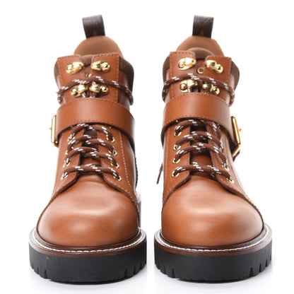 Louis Vuitton Calfskin Territory Ranger Combat Boots 38 Cognac 2 of 8