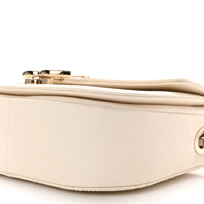 Chanel Grained Calfskin Quilted Small Cuba Top Handle Flap White 9 of 10