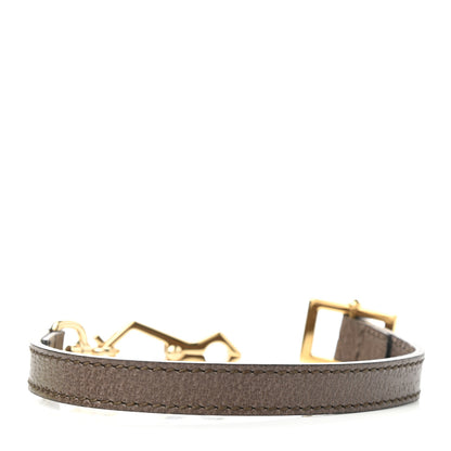 Gucci Calfskin 25mm Shoulder Strap Extender Brown 2 of 4