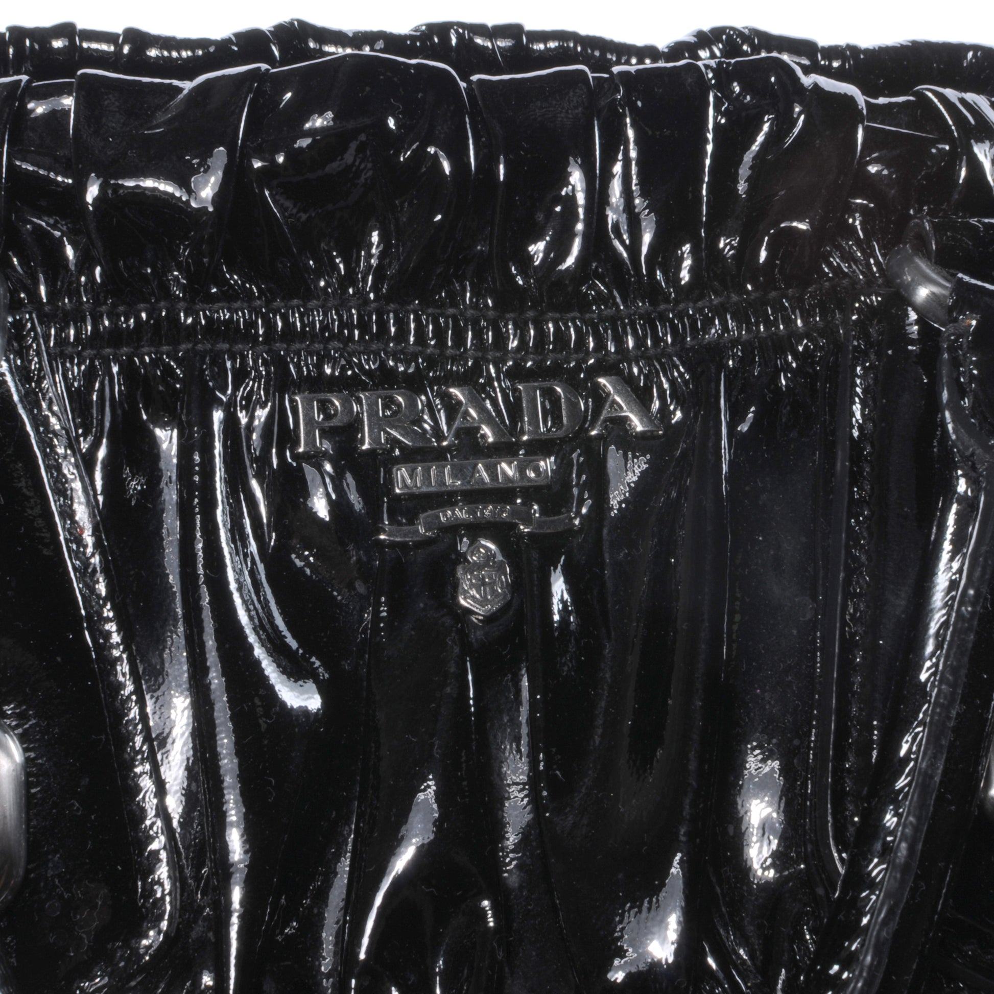 Prada Vernice Gaufre Tote Black 5 of 8