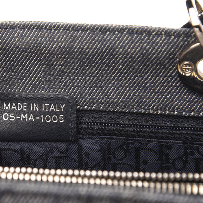 Christian Dior Denim Cannage Lady Dior Shopper Tote Blue 7 of 9