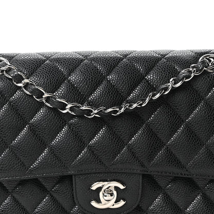 Chanel Caviar Quilted Medium Double Flap Black 8 of 10