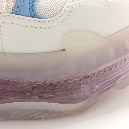 Balenciaga Fabric Mesh Clear Sole Womens Triple S Sneakers 38 Light Blue Grey Lilac White 8 of 10
