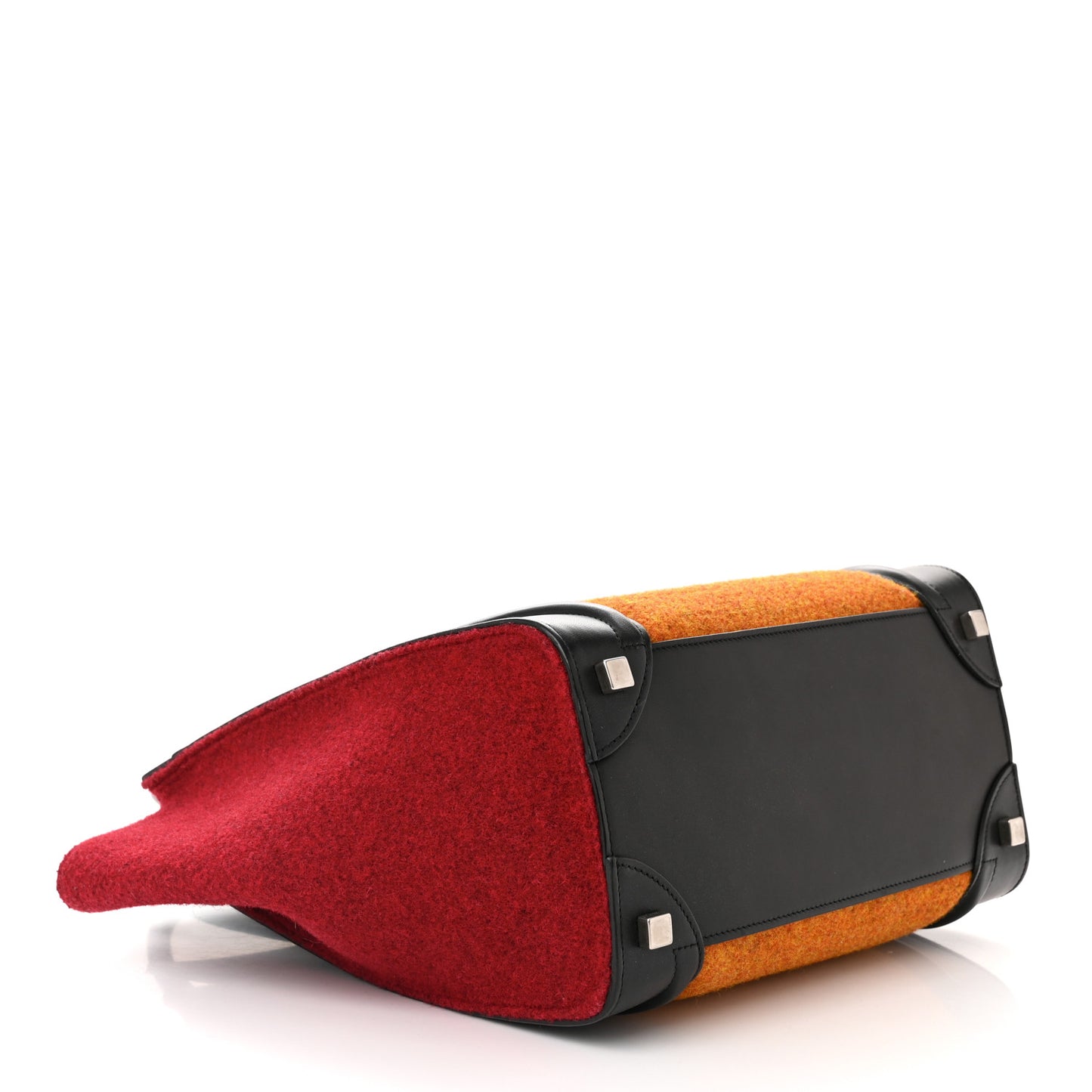 Felt Smooth Calfskin Micro Tri-Color Luggage Orange