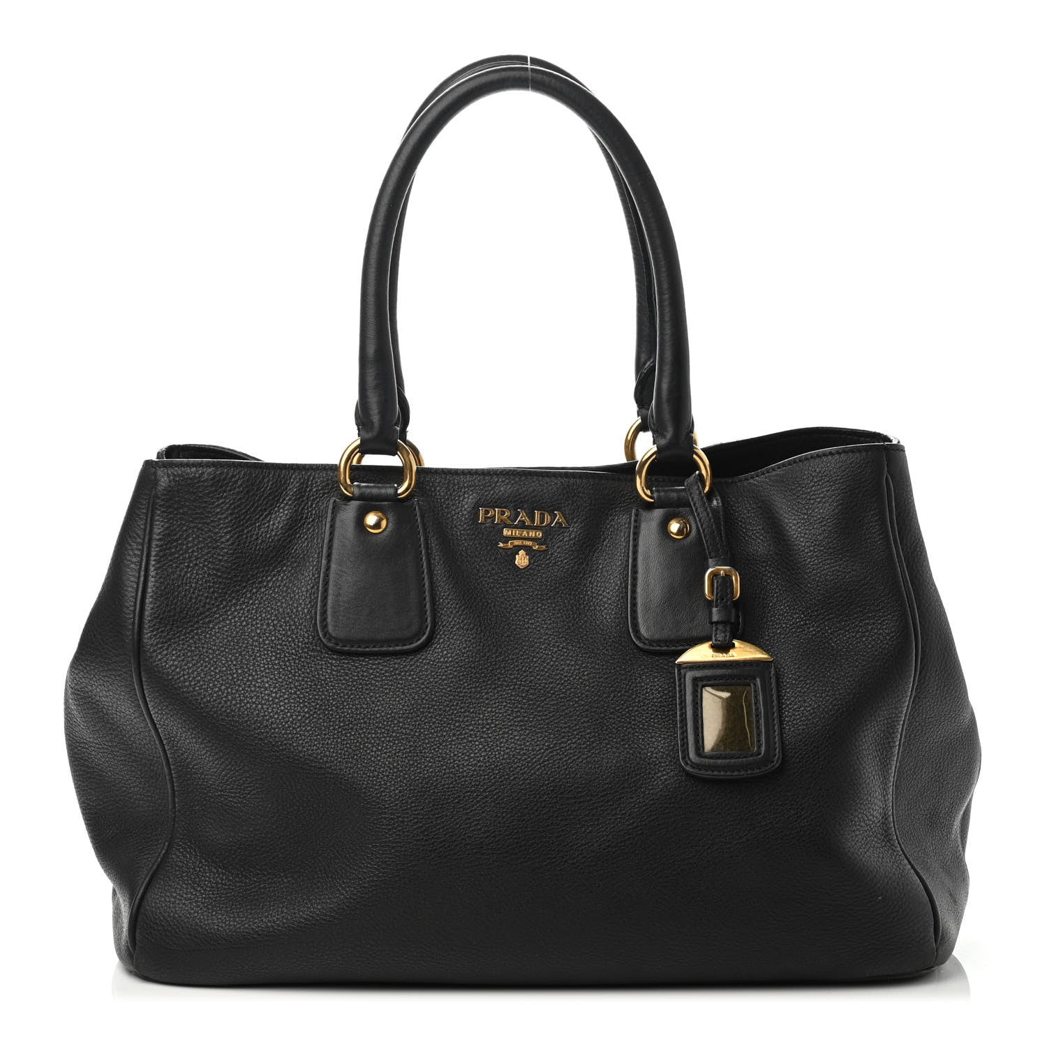 Prada Vitello Daino Tote Black 1 of 4