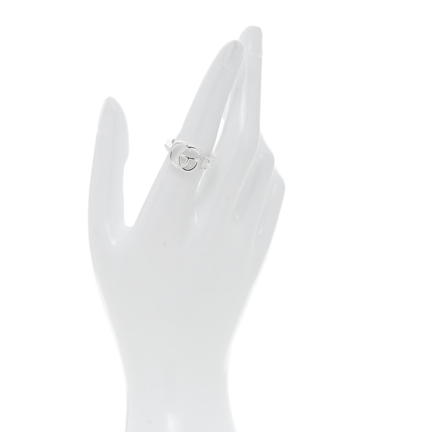 Sterling Silver GG Marmont Key Motif Ring 53 6.5