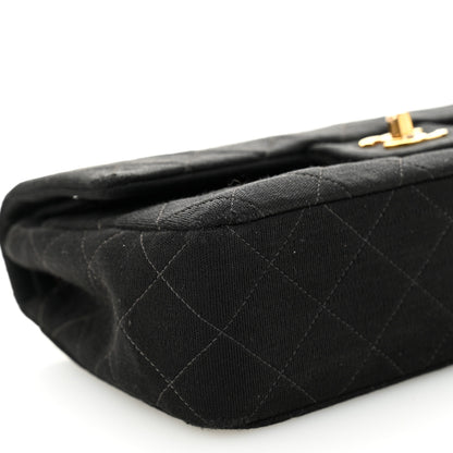 Chanel Jersey Quilted Small Double Flap Black 9 of 12