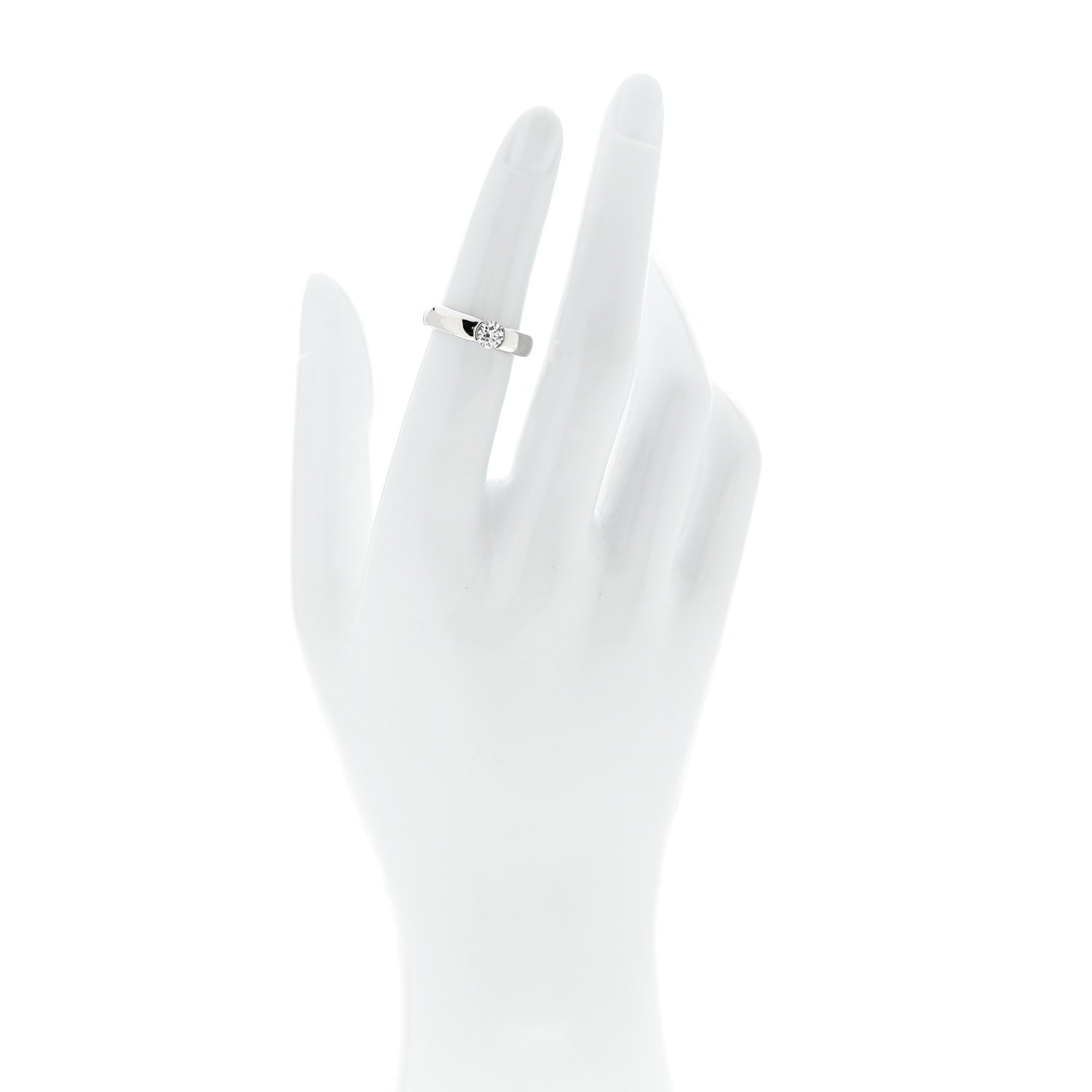 Tiffany Platinum Diamond .37ct Etoile Solitaire Engagement Ring 49 5 2 of 6
