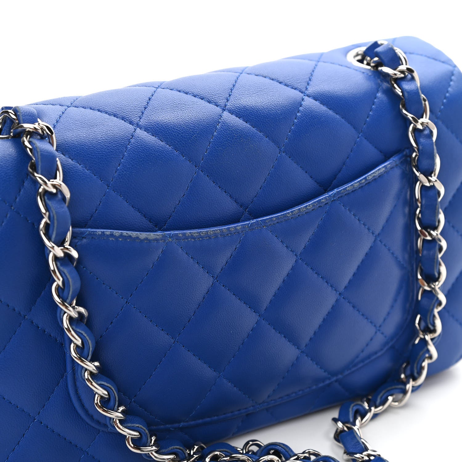 Chanel Lambskin Quilted Mini Rectangular Flap Royal Blue 11 of 11
