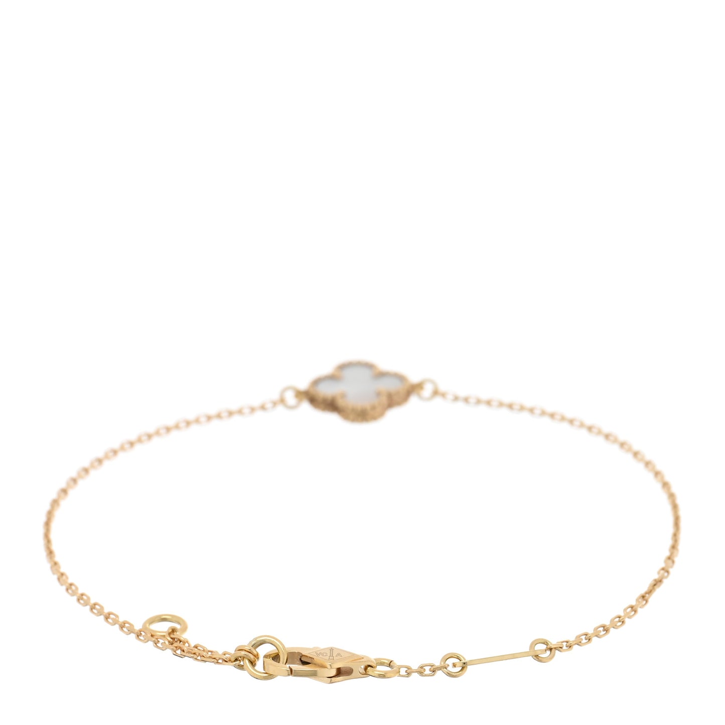 18K Yellow Gold Mother of Pearl Sweet Alhambra Bracelet