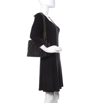 Chanel Lambskin Quilted Medium Diamond CC Flap Black 2 of 10