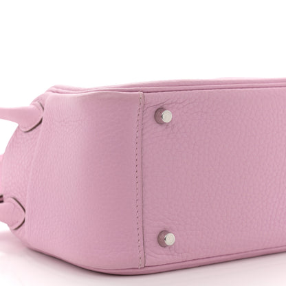 Hermes Taurillon Clemence Mini Lindy 20 Mauve Sylvestre 9 of 12