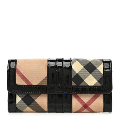 Burberry Supernova Check Penrose Continental Wallet Black 1 of 10