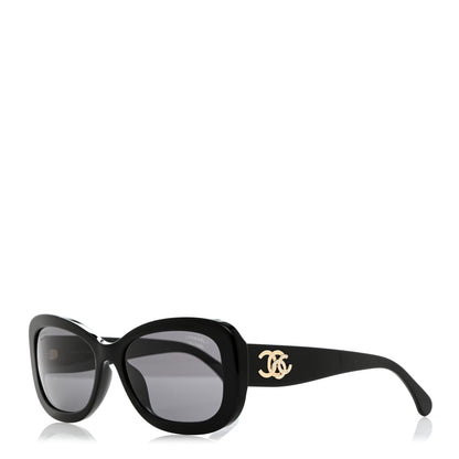 Chanel Acetate Polarized CC Sunglasses 5468-B-A Black 1 of 8