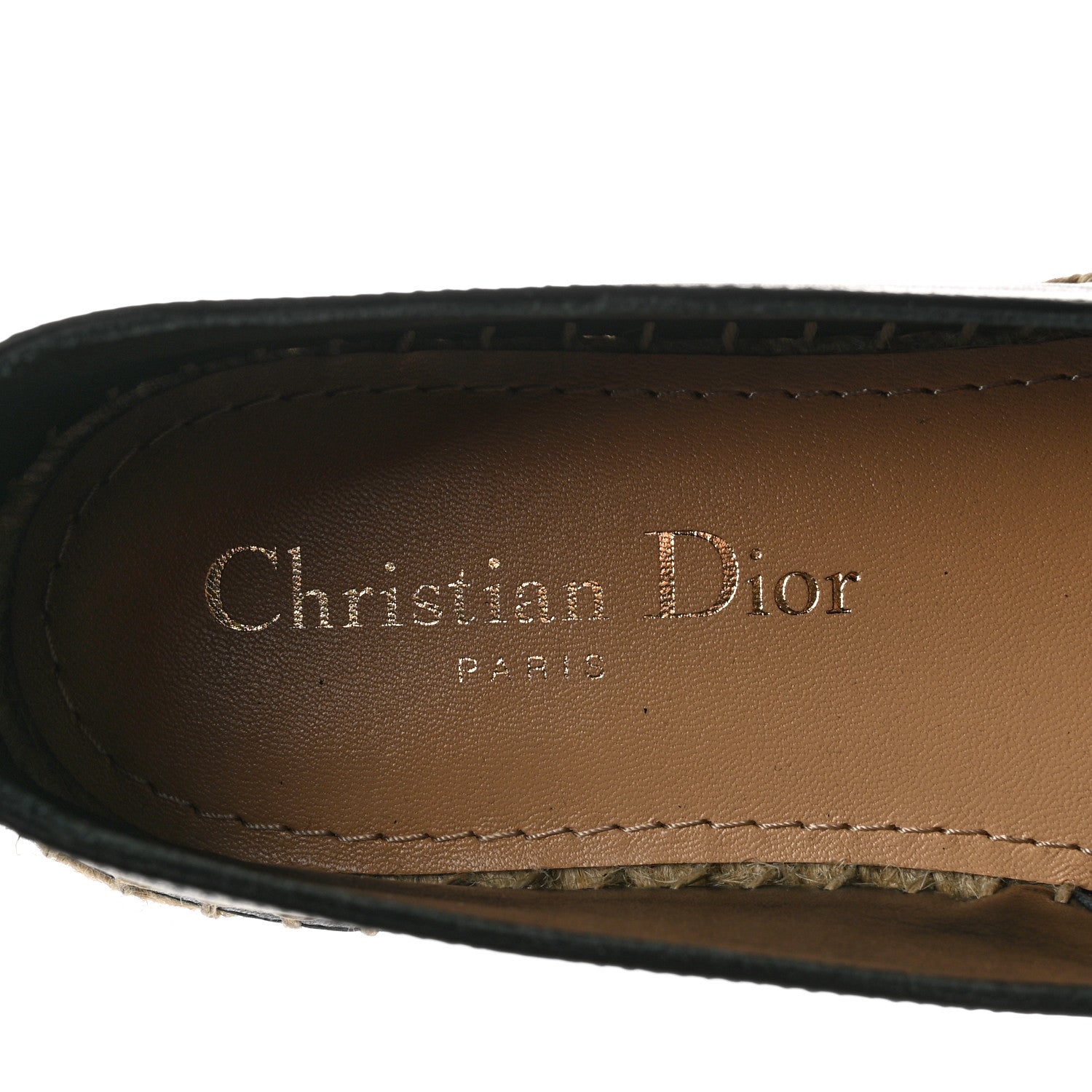 Christian Dior Lambskin Granville Espadrilles 36 Black 6 of 9