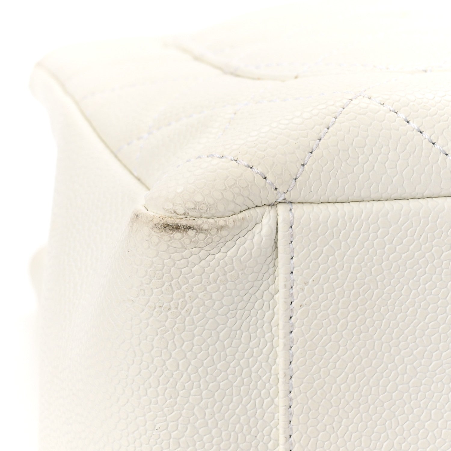 Chanel Caviar Quilted Grand Shopping Tote GST White 14 of 15