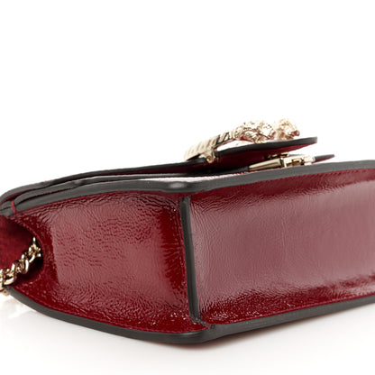 Gucci Crinkled Patent Mini Dionysus Shoulder Bag Rosso Ancora Red 9 of 10