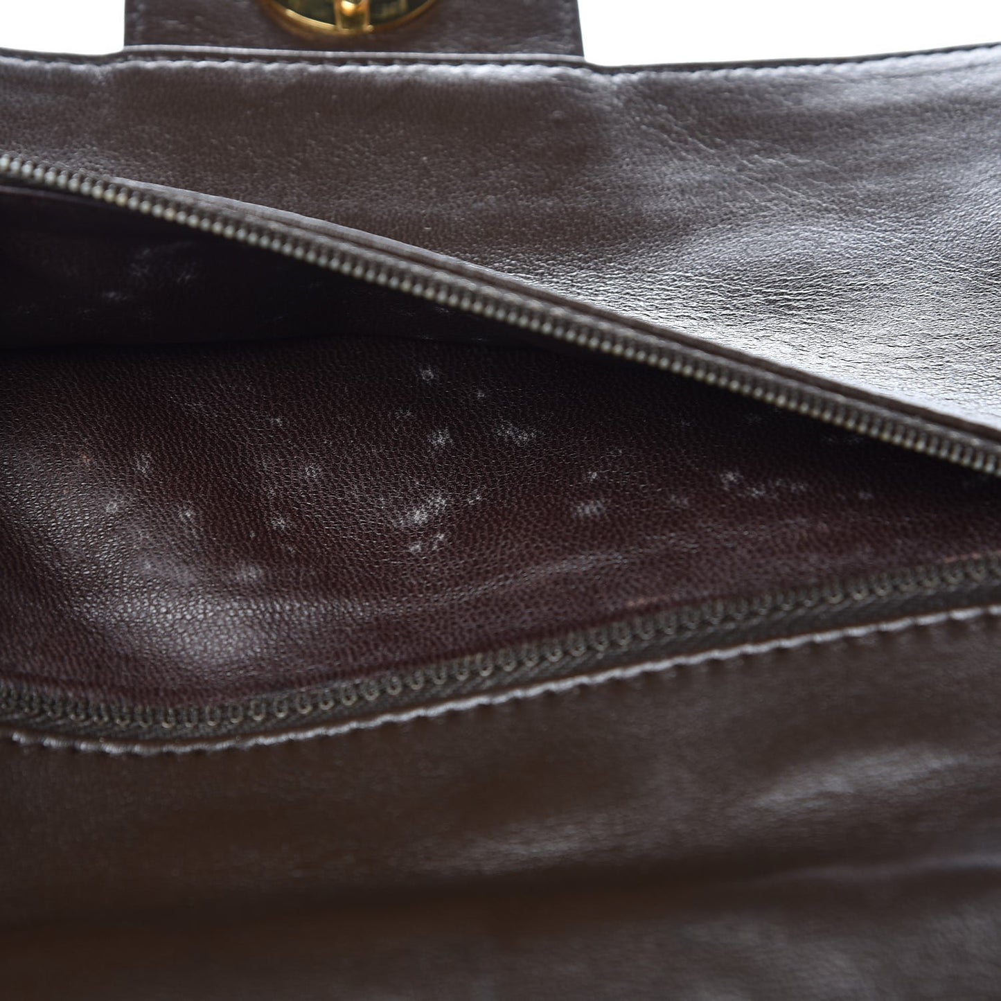 Lambskin Medium Double Flap Bijoux Chain Brown