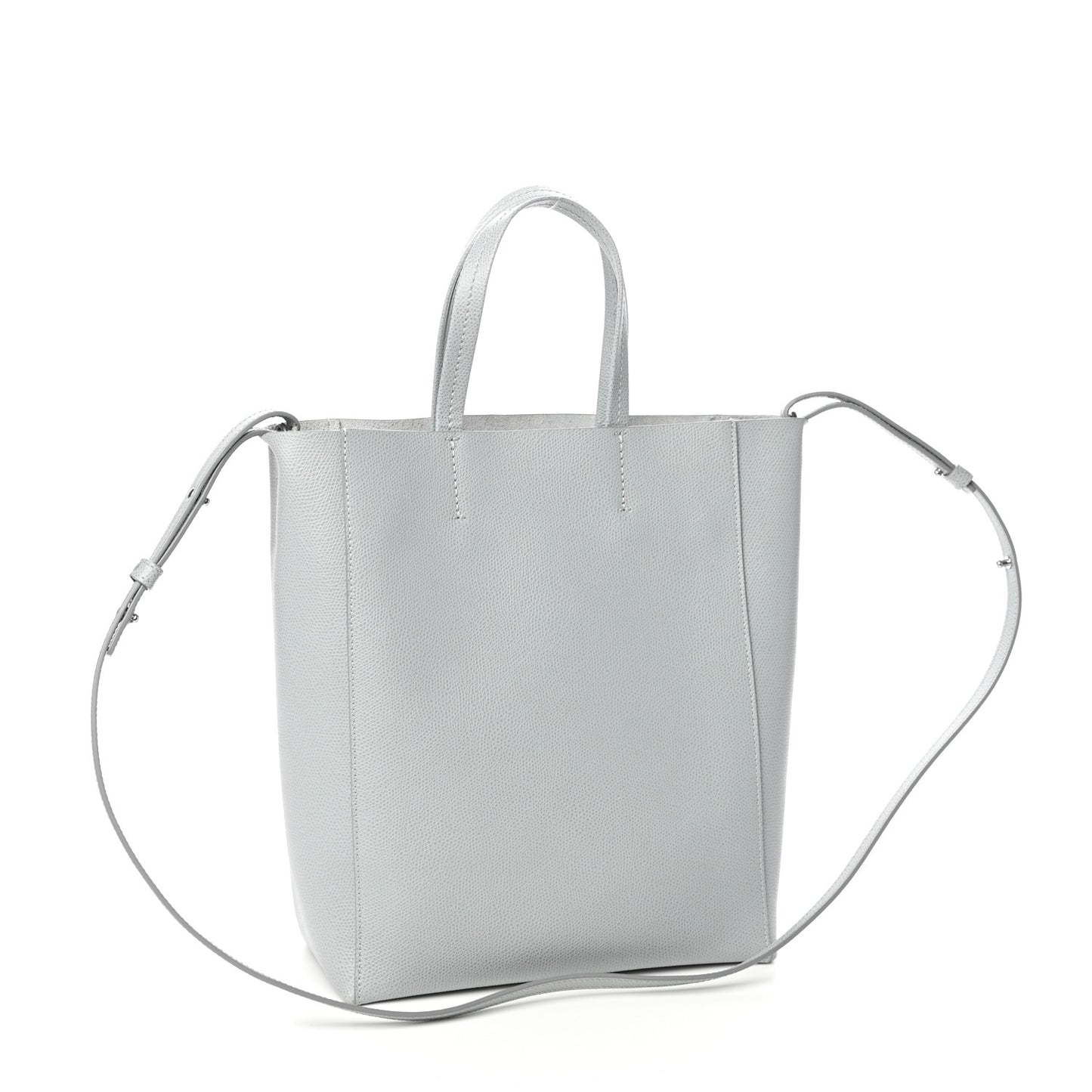 Grained Calfskin Small Vertical Cabas Mineral