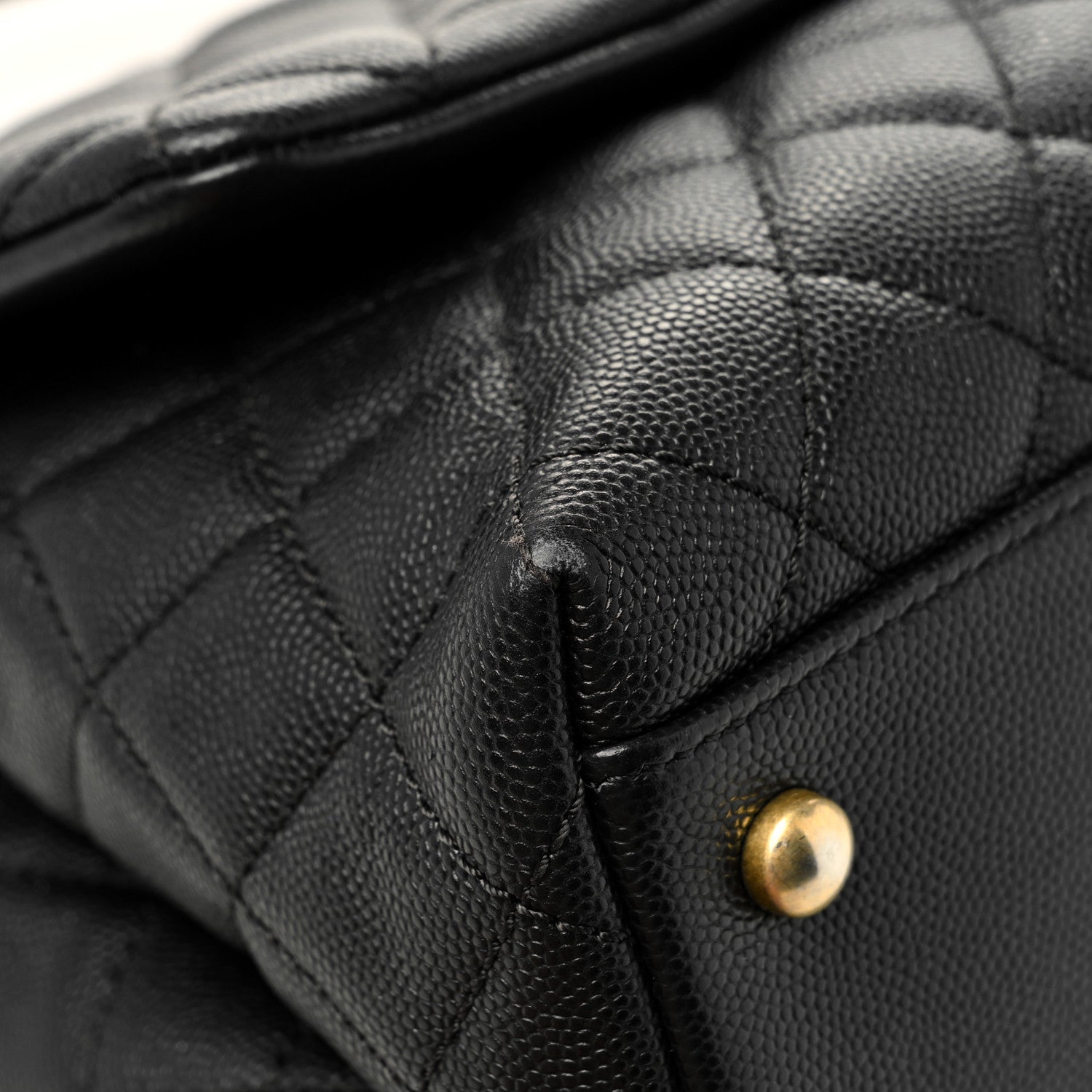 Chanel Caviar Lizard Embossed Quilted Small Coco Handle Flap Black 12 of 13