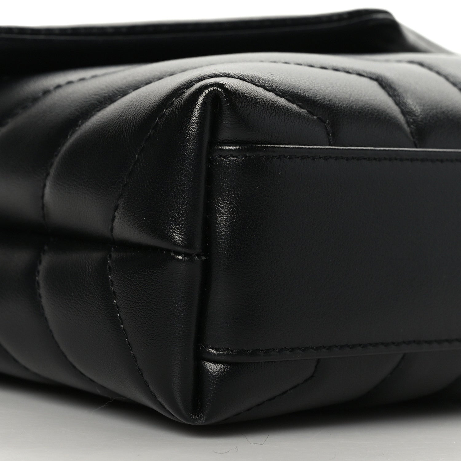 Saint Laurent Calfskin Y Quilted Monogram Toy Loulou Crossbody Bag Black 8 of 9