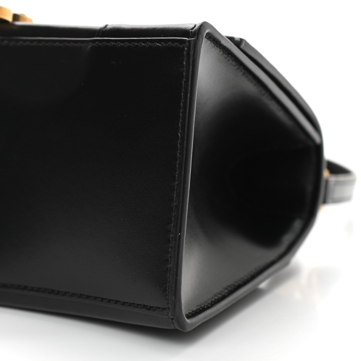Balenciaga Shiny Box Calfskin Small Hourglass Top Handle Bag Black 10 of 12